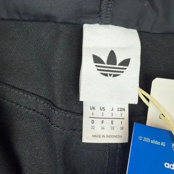 Adidas Firebird Denim Mini Skirt Black Size 2 - Picture 4 of 6